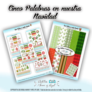 KIT-CINCO PALABRAS EN NUESTRA NAVIDAD.